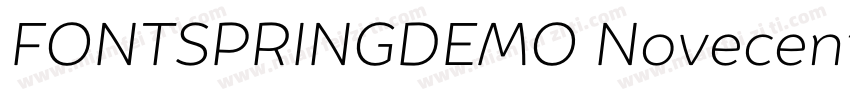 FONTSPRINGDEMO NovecentosansUltraLi字体转换